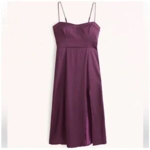 Abercrombie & Fitch Camille midi dress plum
